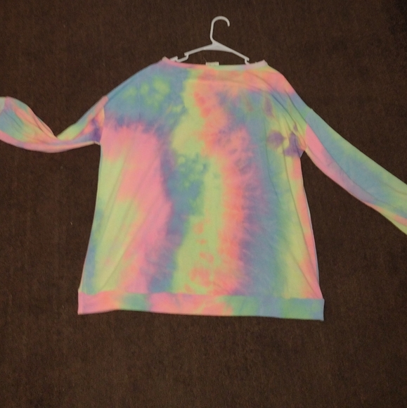 Bibi tie dye oversized long sleeve shirt in size small - Picture 4 of 4
